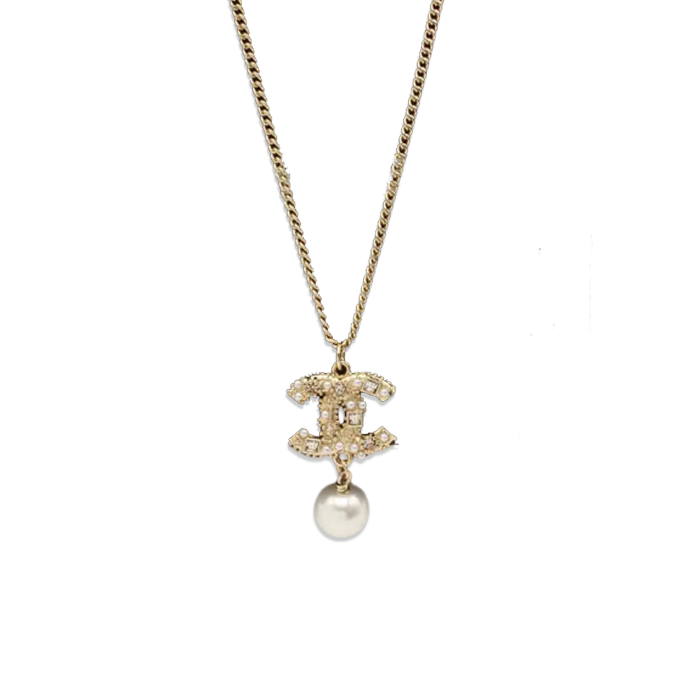 ch**el classic double c D1am0nd necklace